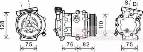 Van Wezel 1800K479 - Компрессор кондиционера autospares.lv