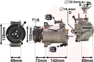 Van Wezel 1800K603 - Компрессор кондиционера autospares.lv