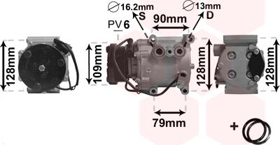 Van Wezel 1800K105 - Компрессор кондиционера autospares.lv