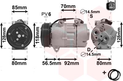 Van Wezel 1800K394 - Компрессор кондиционера autospares.lv