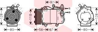 Van Wezel 1800K393 - Компрессор кондиционера autospares.lv