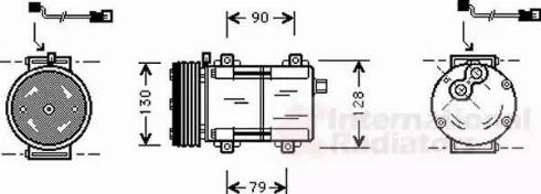 Van Wezel 1800K282 - Компрессор кондиционера autospares.lv