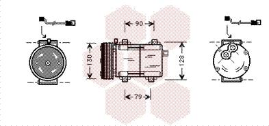 Van Wezel 1800K280 - Компрессор кондиционера autospares.lv