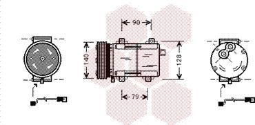 Van Wezel 1800K288 - Компрессор кондиционера autospares.lv