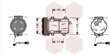 Van Wezel 1800K283 - Компрессор кондиционера autospares.lv