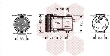 Van Wezel 1800K279 - Компрессор кондиционера autospares.lv