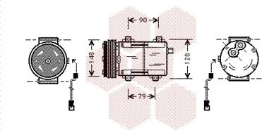 Van Wezel 1800K277 - Компрессор кондиционера autospares.lv