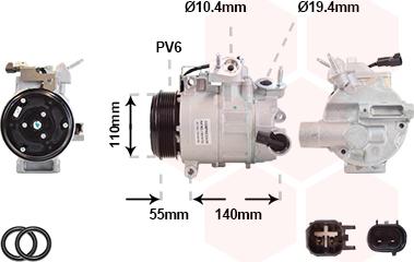 Van Wezel 1801K702 - Компрессор кондиционера autospares.lv