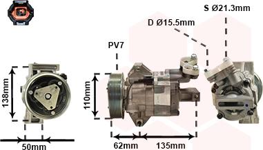 Van Wezel 1300K342 - Компрессор кондиционера autospares.lv