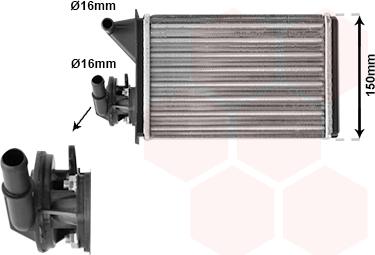 Van Wezel 17006087 - Теплообменник, отопление салона autospares.lv