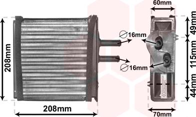 Van Wezel 17006150 - Теплообменник, отопление салона autospares.lv