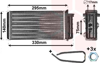 Van Wezel 17006183 - Теплообменник, отопление салона autospares.lv