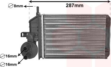 Van Wezel 17006259 - Теплообменник, отопление салона autospares.lv