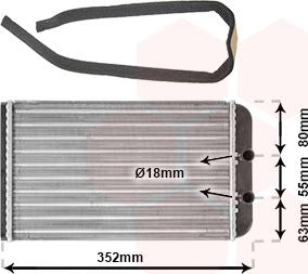 Van Wezel 17006265 - Теплообменник, отопление салона autospares.lv