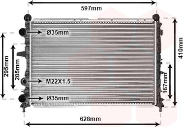 Van Wezel 17002096 - Радиатор, охлаждение двигателя autospares.lv