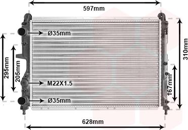 Van Wezel 17002322 - Радиатор, охлаждение двигателя autospares.lv