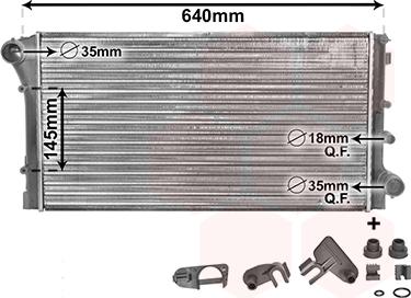 Van Wezel 17002295 - Радиатор, охлаждение двигателя autospares.lv