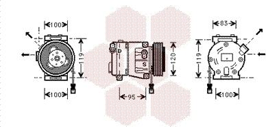 Van Wezel 1700K050 - Компрессор кондиционера autospares.lv