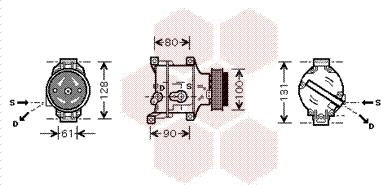 Van Wezel 1700K103 - Компрессор кондиционера autospares.lv