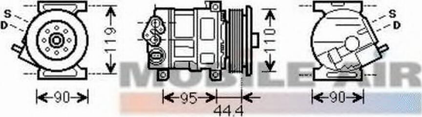 Van Wezel 1700K394 - Компрессор кондиционера autospares.lv