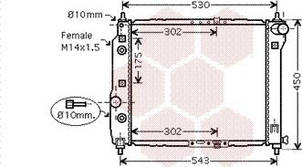 Van Wezel 81002069 - Радиатор, охлаждение двигателя autospares.lv