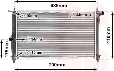 Van Wezel 81002014 - Радиатор, охлаждение двигателя autospares.lv