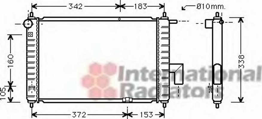 Van Wezel 81002072 - Радиатор, охлаждение двигателя autospares.lv