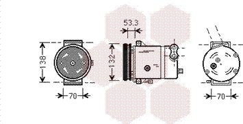 Van Wezel 8100K018 - Компрессор кондиционера autospares.lv