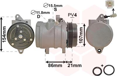 Van Wezel 8100K079 - Компрессор кондиционера autospares.lv