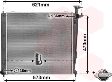 Van Wezel 83002272 - Радиатор, охлаждение двигателя autospares.lv