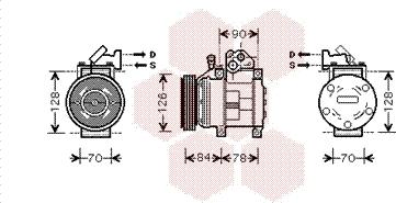 Van Wezel 8300K052 - Компрессор кондиционера autospares.lv