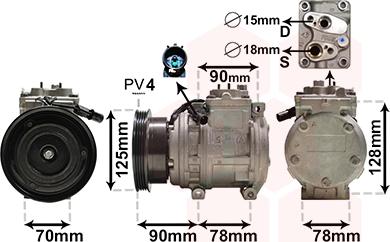 Van Wezel 8300K178 - Компрессор кондиционера autospares.lv