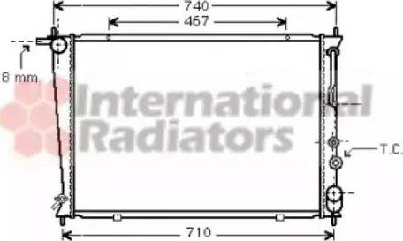 Van Wezel 82002050 - Радиатор, охлаждение двигателя autospares.lv