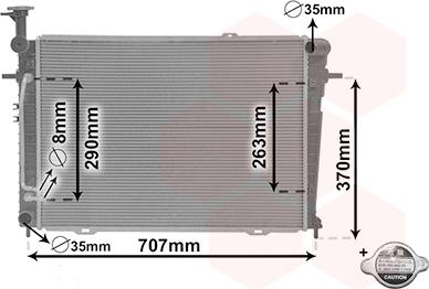 Van Wezel 82002130 - Радиатор, охлаждение двигателя autospares.lv