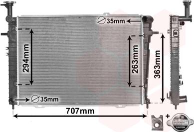 Van Wezel 82002210 - Радиатор, охлаждение двигателя autospares.lv