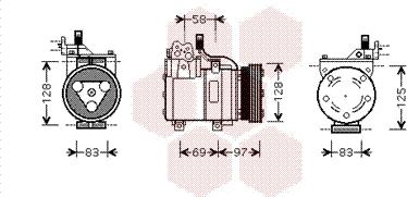 Van Wezel 8200K093 - Компрессор кондиционера autospares.lv