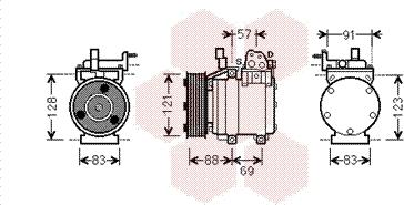 Van Wezel 8200K258 - Компрессор кондиционера autospares.lv