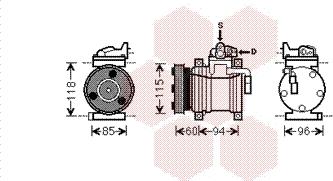 Van Wezel 8200K217 - Компрессор кондиционера autospares.lv