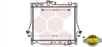 Van Wezel 36002025 - Радиатор, охлаждение двигателя autospares.lv