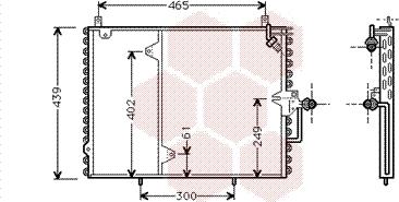 Van Wezel 30005160 - Конденсатор кондиционера autospares.lv