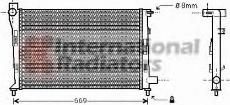 Van Wezel 30002281 - Радиатор, охлаждение двигателя autospares.lv