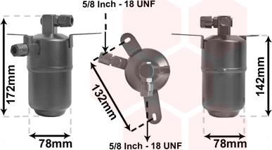 Van Wezel 3000D005 - Осушитель, кондиционер autospares.lv