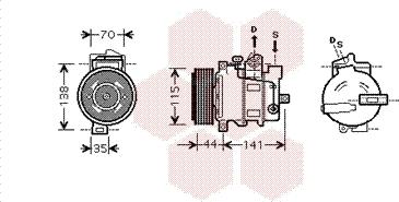 Van Wezel 3000K401 - Компрессор кондиционера autospares.lv