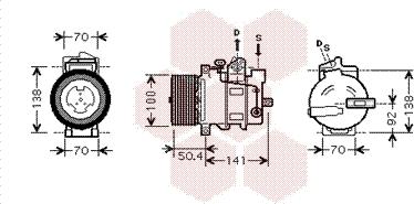 Van Wezel 3000K431 - Компрессор кондиционера autospares.lv