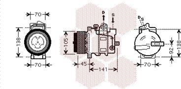 Van Wezel 3000K429 - Компрессор кондиционера autospares.lv