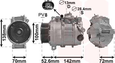 Van Wezel 3000K639 - Компрессор кондиционера autospares.lv