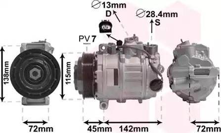 Van Wezel 3000K635 - Компрессор кондиционера autospares.lv