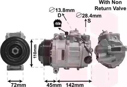 Van Wezel 3000K637 - Компрессор кондиционера autospares.lv