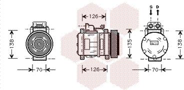 Van Wezel 3000K054 - Компрессор кондиционера autospares.lv