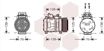 Van Wezel 3000K057 - Компрессор кондиционера autospares.lv